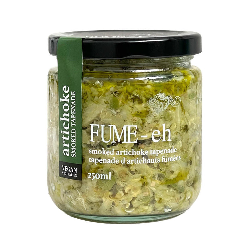 FUME-eh Gourmet Smoked Artichoke Tapenade available at Urban Fare Toronto.