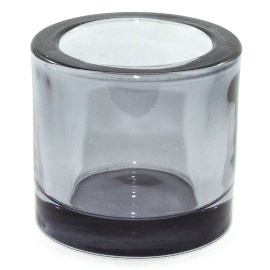 Twilight Heavy Glass Candle Holder available in black