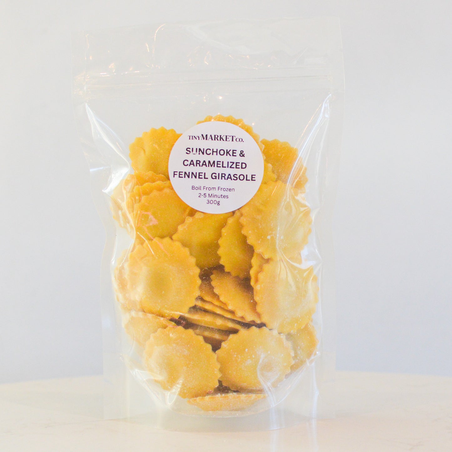 Homemade Frozen Pasta - Sunchoke, Caramelized fennel & Mascarpone Girasole