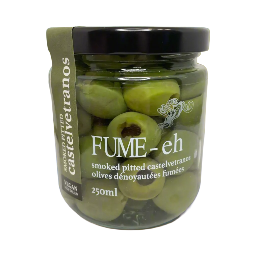 FUME-eh Grourmet | Smoked Pitted Castelvetrano Olives