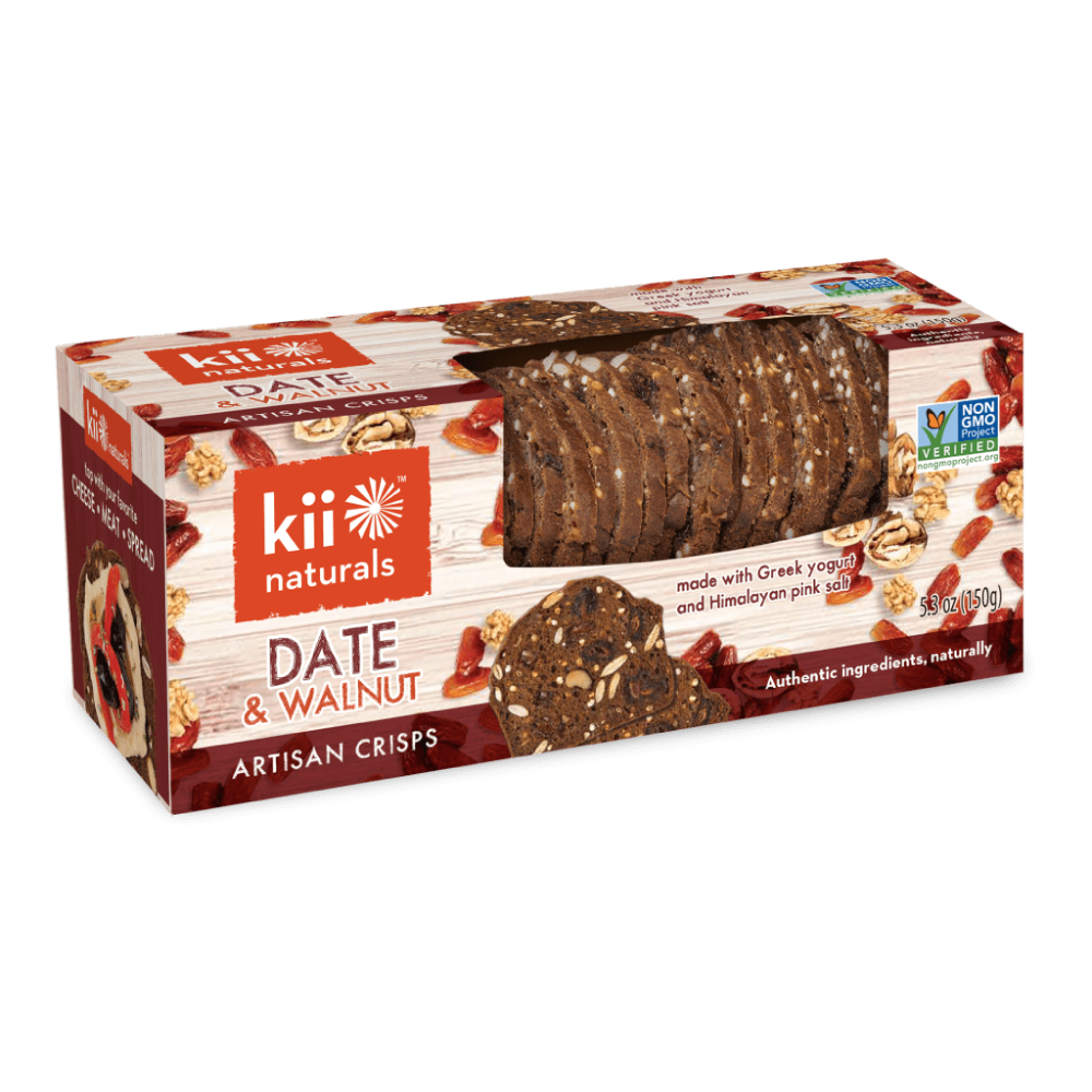 Kii Naturals | Date & Walnut Artisan Crisps
