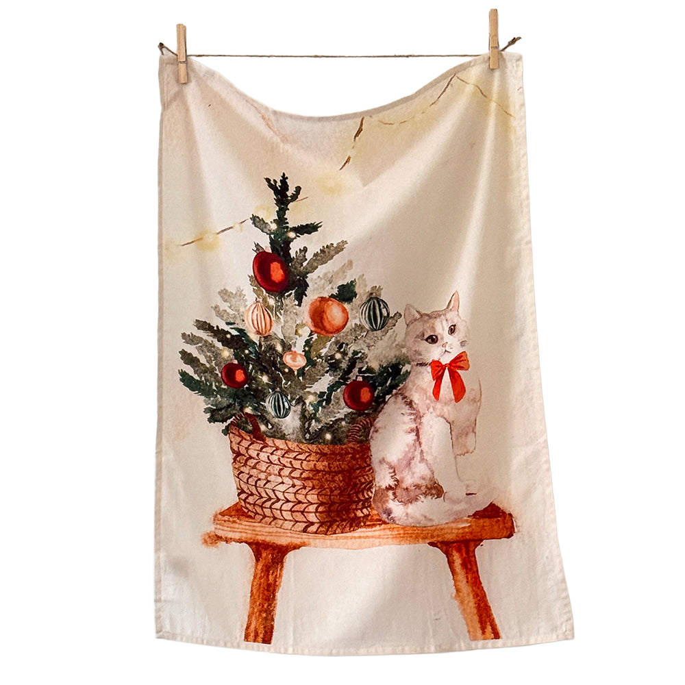 Mahogany | Cat Tea Towel