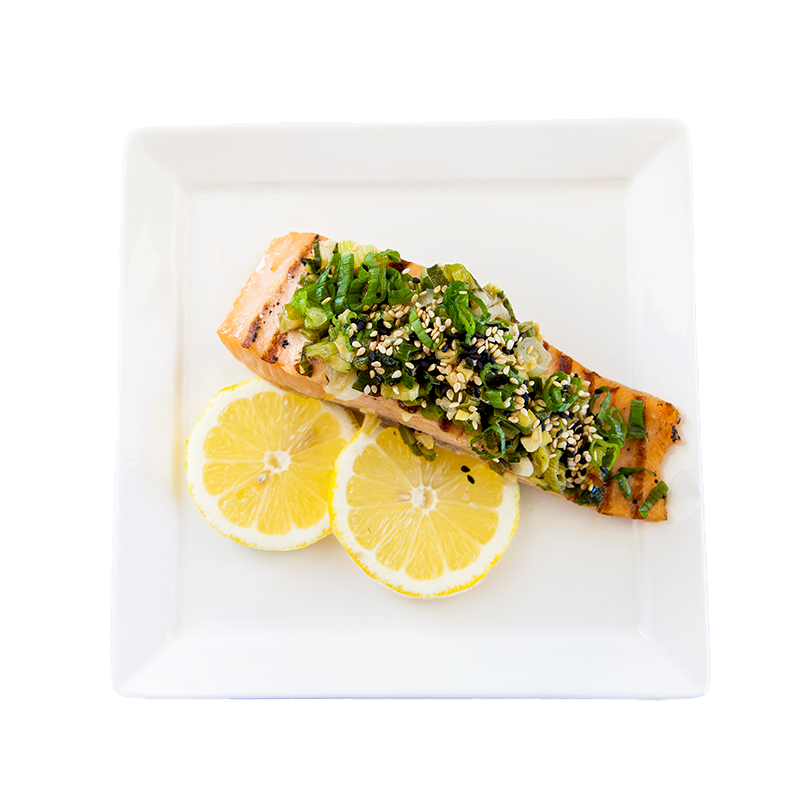 Grilled Salmon with Green Onion & Ginger