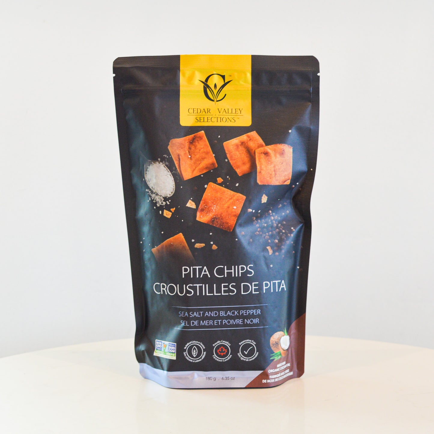 Cedar Valley Selections Sea Salt & Black Pepper Pita Chips