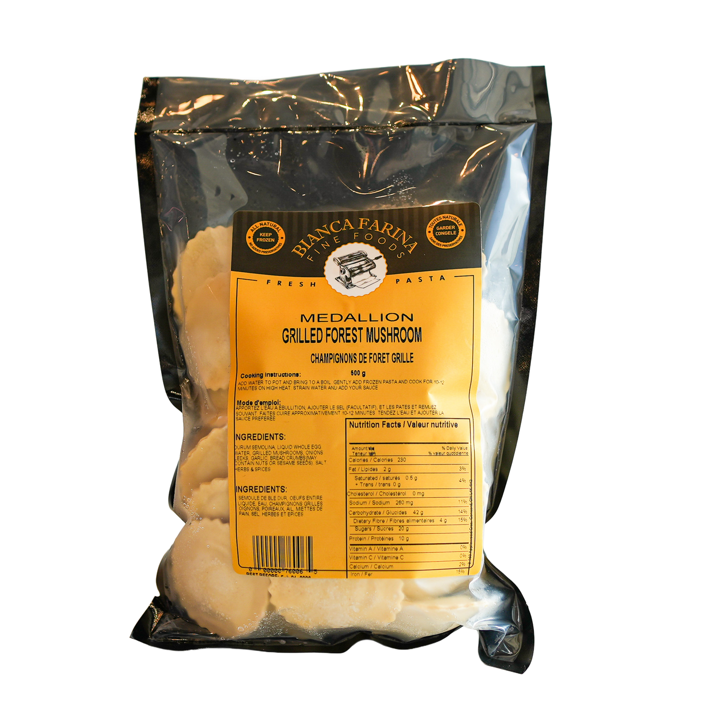 Bianca Farina Fine Foods | Grilled Forest Mushroom Medallion Pasta