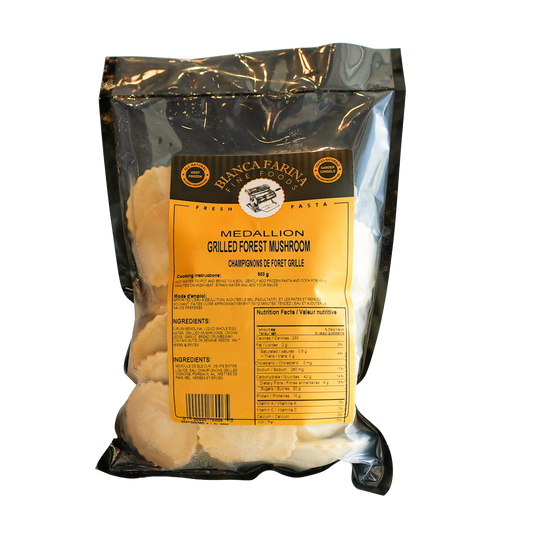 Bianca Farina Fine Foods | Grilled Forest Mushroom Medallion Pasta