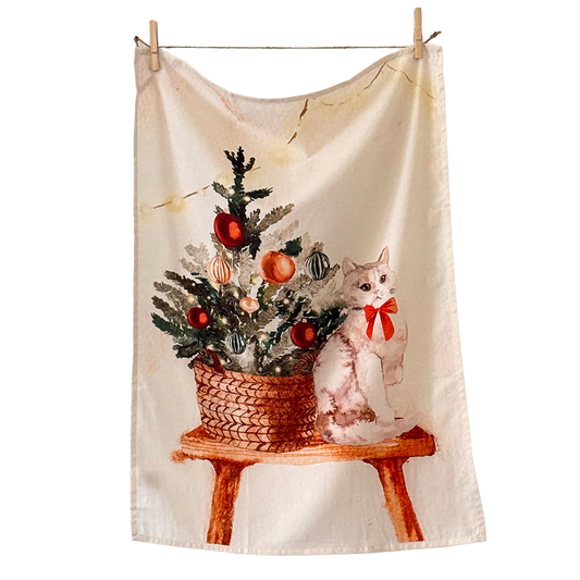 Mahogany | Cat Tea Towel