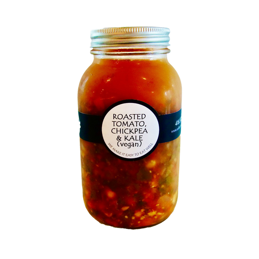 Roasted Tomato Chickpea & Kale Soup