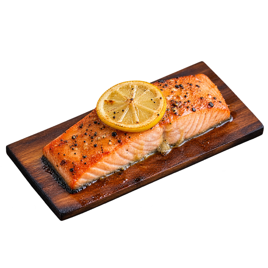 My Mother's Homemade frozen Cedar Plank Salmon available at Urban Fare Toronto.