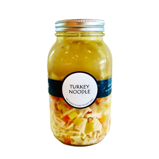 Urban Fare homemade Turkey Noodle Soup in a 1L jar