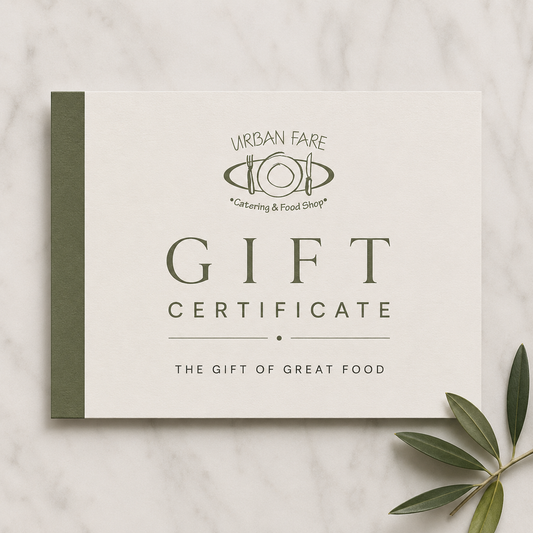 Urban Fare Gift Certificate available in multiple denominations