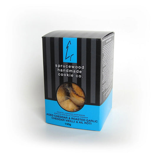 Handmade Canadian shortbread from Sprucewood, available in a selection of sweet and savoury flavours.
