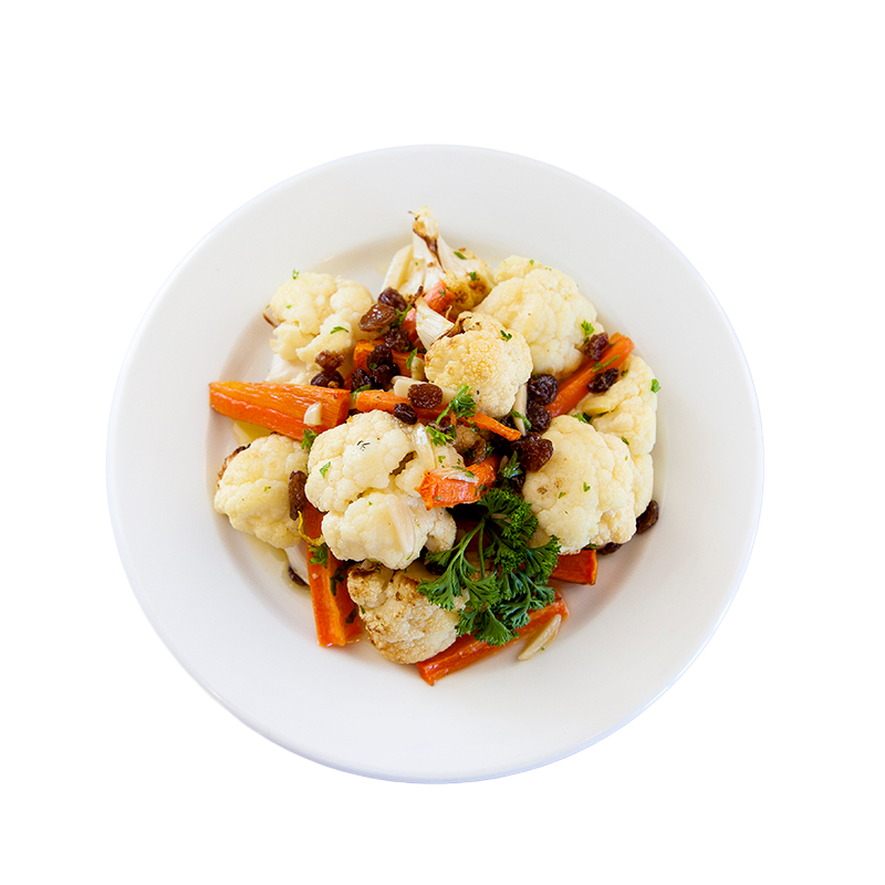 Cauliflower Carrot & Almond Salad