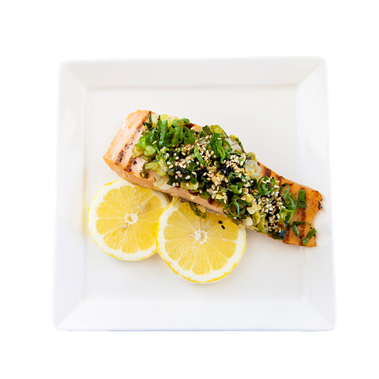 Grilled Salmon with Green Onion & Ginger