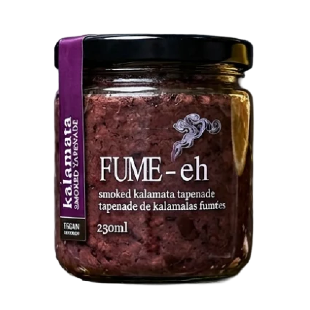 FUME-eh Gourmet Kalamata Smoked Tapenade available at Urban Fare Toronto.