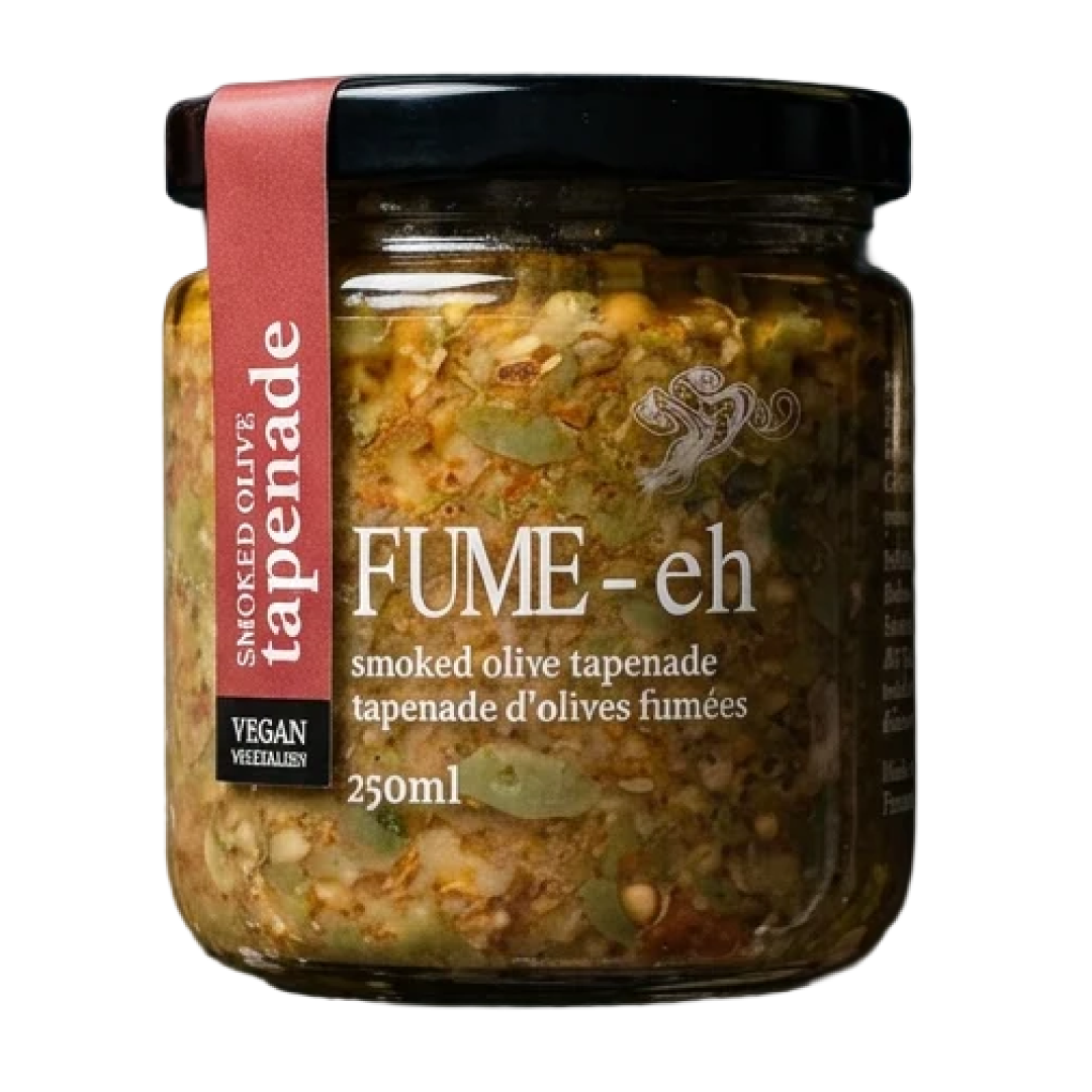 FUME-eh Gourmet Smoked Olive Tapenade available at Urban Fare Toronto.