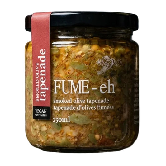 FUME-eh Gourmet Smoked Olive Tapenade available at Urban Fare Toronto.