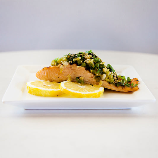 Grilled Salmon with Green Onion & Ginger