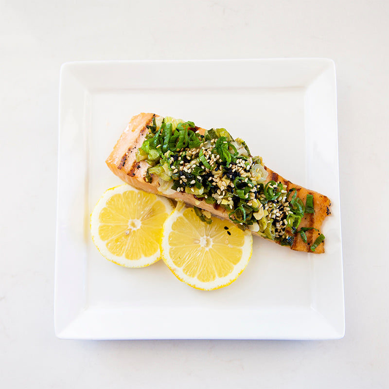 Grilled Salmon with Green Onion & Ginger